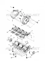 CARTERS MOTEUR ASSEMBLY SL 650 B954058 (4930483048B012)  650 polaris-tout-terrain-atv-quad 1995 SL 8663