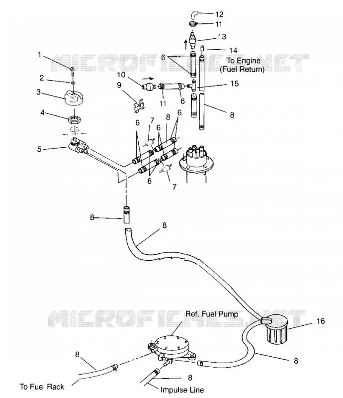 SYSTÈME D'ALIMENTATION SL 650 B954058 (4930483048A010) Polaris JET SKI 650 1995 SL  SL 650 - B954058