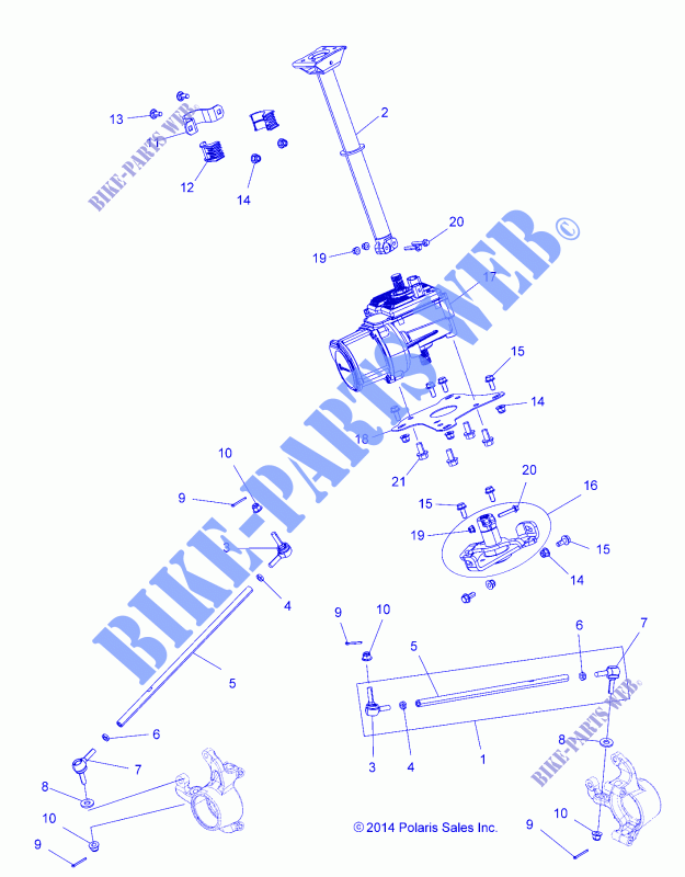 COLONNE DE DIRECTION ASM.   A15SXE85HI (49ATVDIRECTION15850) pour Polaris SPORTSMAN XP 850 HO EPS MD  de 2015