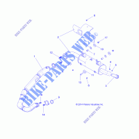 ECHAPPEMENT SYSTEM   R15RMA32AA/AJ (49RGRECHAPPEMENT15325) pour Polaris RANGER ETX de 2015