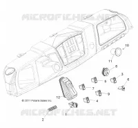 ELECTRICITE, INSTRUMENTS   R15RMAEGJ/GC/EJ (49RGRDASH12EV) pour Polaris RANGER EV de 2015