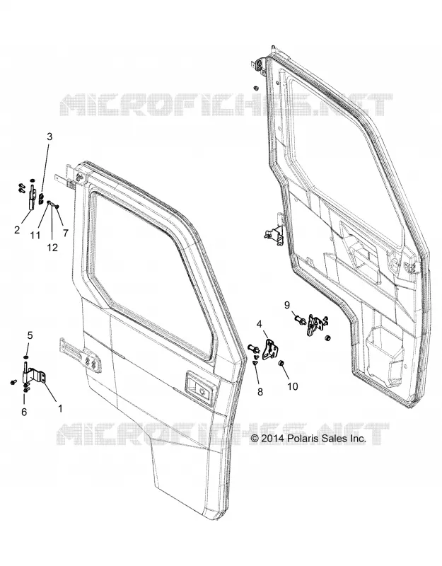 PORTES MOUNTING - R152DPD1AA (49BRUTUSDOORMTG15DM) Polaris RANGER 1028 2015 RANGER HST  RANGER HST