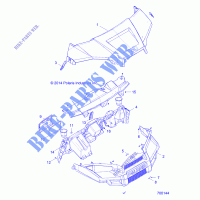 CAPOT, DASH and GRILL   R15RMA57FA (700144) pour Polaris RANGER 570 EU de 2015