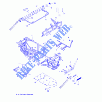 CHASSIS, CADRE AND FRONT BUMPER   R14RH57AA/AC/AR/6EAZ (49RGRCADRE14570) pour Polaris RANGER 570 EFI / EPS LE de 2014