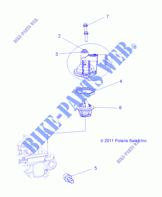 THERMOSTAT and COVER   R14RH57FX (49RGRTHERMO12RZR570) pour Polaris RANGER 570 INTL de 2014