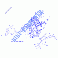 MOTEUR, MOUNTING   R14RH76AA/76AC/7EAZ (49RGRMOTEURMTG13800MID) pour Polaris RANGER 800 EFI MIDSIZE / EPS LE de 2014