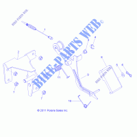 PEDALE D'ACCELERATEUR   R14TH90FX (49RGRTHROTTLEPEDAL12900D) pour Polaris RANGER DIESEL INTL de 2014