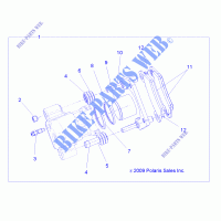 FREIN ARRIERE CALIPER   R13RC08GA/GH/FA/FH (49RGRCALIPERRR10EV) pour Polaris RANGER 48V EV MIDSIZE/INTL de 2013