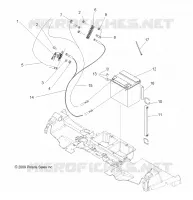 BATTERIE   R13TH76/7E ALL OPTIONS (49RGRBATTERIE108004X4) pour Polaris RANGER 800 EFI de 2013