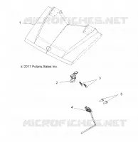 CAPOT LATCH   R13TH76/7E ALL OPTIONS (49RGRLATCH12CREW) pour Polaris RANGER 800 EFI de 2013