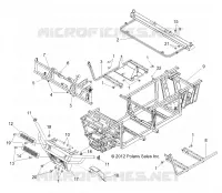 CHASSIS, CADRE AND FRONT BUMPER   R13TH76/7E ALL OPTIONS (49RGRCHASSIS128004X4) pour Polaris RANGER 800 EFI de 2013