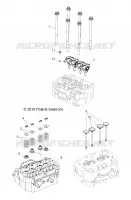 CYLINDRE HEAD AND SOUPAPES   R13TH76/7E ALL OPTIONS (49RGRVALVE11RZRS) pour Polaris RANGER 800 EFI de 2013
