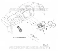 ELECTRICITE, INSTRUMENTS   R13TH76/7E ALL OPTIONS (49RGRDASH118004X4) pour Polaris RANGER 800 EFI de 2013