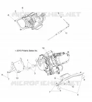 MOTEUR, MOUNTING   R13TH76/7E ALL OPTIONS (49RGRMOTEURMTG11800CREW) pour Polaris RANGER 800 EFI de 2013