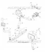 MOTEUR, PRISE D'AIR   R13TH76/7E ALL OPTIONS (49RGRAIRADMISSION118004X4) pour Polaris RANGER 800 EFI de 2013