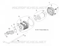 MOTEUR, PRISE D'AIR SYSTEM   R13TH76/7E ALL OPTIONS (49RGRBOITE A AIR12800XP) pour Polaris RANGER 800 EFI de 2013