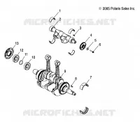 MOTEUR, VILEBREQUIN   R13TH76/7E ALL OPTIONS (4999202259920225D11) pour Polaris RANGER 800 EFI de 2013