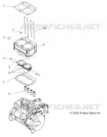 PISTON ET CYLINDRE   R13TH76/7E ALL OPTIONS (49RGRPISTON077006X6) pour Polaris RANGER 800 EFI de 2013