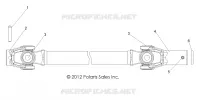 SYSTÈME DE TRANSMISSION, ARBRE DE TRANSMISSION AVANT   R13TH76/7E ALL OPTIONS (49RGRSHAFTPROP13800EFI) pour Polaris RANGER 800 EFI de 2013