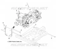 SYSTÈME DE TRANSMISSION, MAIN SUPPORT PONT   R13TH76/7E ALL OPTIONS (49RGRPONTMTG108004X4) pour Polaris RANGER 800 EFI de 2013