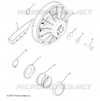 SYSTÈME DE TRANSMISSION, SECONDARY CLUTCH   R13TH76/7E ALL OPTIONS (49RGRCLUTCHDVN086X6) pour Polaris RANGER 800 EFI de 2013