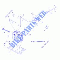 SYSTÈME D'ALIMENTATION DE CARBURANT   R12RH45AG/AH/AR (49RGRCARBURANT12400) pour Polaris RANGER 400 4X4 de 2012