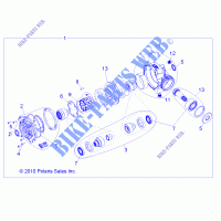 SYSTÈME DE TRANSMISSION, FRONT PONT INTERNALS   R12TH90DG (49RGRTRANSINTL11RZR) pour Polaris RANGER 900 DIESEL de 2012