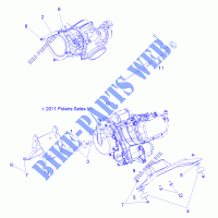 MOTEUR, MOUNTING   R12WH76AG/AR/EAH/EAV/EAW (49RGRMOTEURMTG12CREW) pour Polaris RANGER CREW 800 de 2012