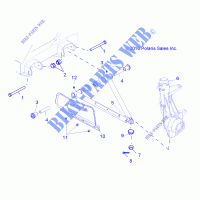 SUSPENSION, A ARM and SUPPORT MOUNTING   R11WH50AG/AH/AR (49RGRAARM11500CREW) pour Polaris RANGER 4X4 500 CREW de 2011